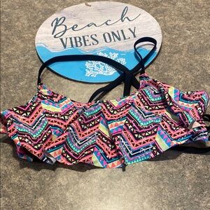 PINK Victoria's Secret Multicolor Chevron Bikini